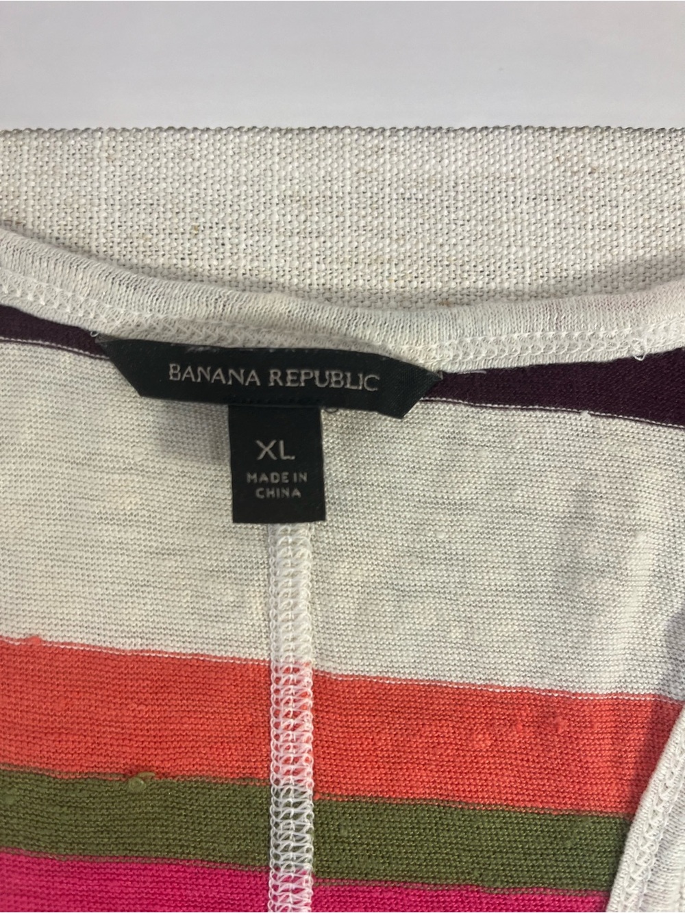 Banana Republic Linen Multicolor Striped Racerback Tank - Picture 2 of 8